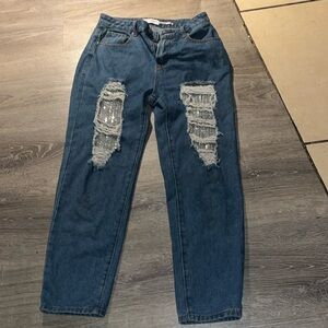 Denim Blvd Boyfriend Jeans Embellished